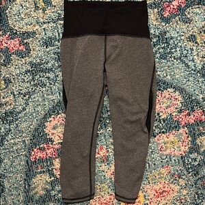 Lululemon Train Times Crop leggings in heathered black/black